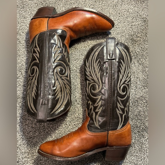 Men’s Cowboy Boots Texas Brand Size 9.5 D Style 9911 Made In The USA - Picture 4 of 16